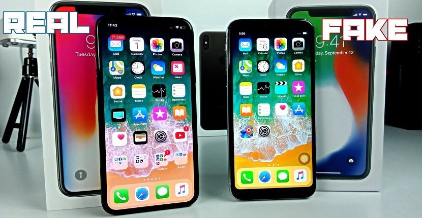 iPhone real y iPhone falso